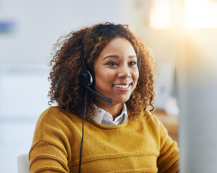 image of a woman on the phone