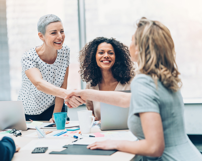 women in a meeting